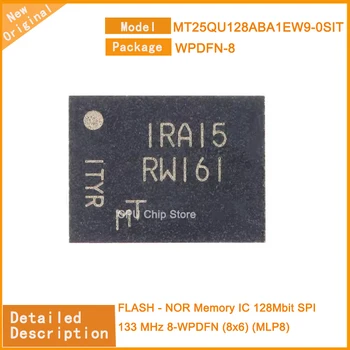 10vnt/Daug Naujų MT25QU128ABA1EW9-0SIT MT25QU128 FLASH - NEI Atminties IC 128Mbit SPI 133 MHz 8-WPDFN (8x6) (MLP8)
