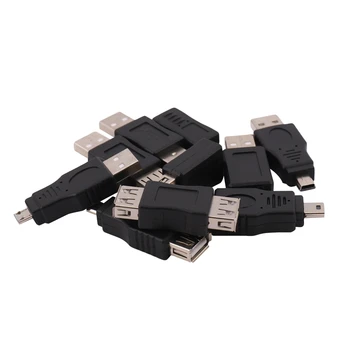 10VNT OTG 5 Pin M/M, Mini Adapteris Keitiklis Keitiklis USB Vyrų ir Moterų Micro-USB