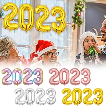 2023 Skaitmeninis Oro Balionų Šalis Balionai Nustatyti Naujus Metus 2023 Kalėdų Dovanos Navidad Noel Balionus, Dovanas Santa Claus Naujųjų Metų Medis Balionai