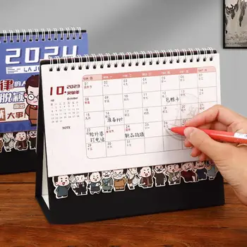 2024 Kalendoriaus Kūrybos Stalas Desktop Pastaba Ritė Kalendorinio Mėnesio Planuotojas Lentelė Biuro Stalo Grafiką, Mokykliniai Reikmenys Padaryti Sąrašą