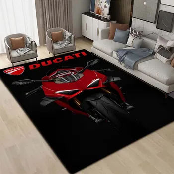 3D Spausdinimo D-Ducati Motociklo Logotipą, neslidžia Dekoro Kilimas. Šiltas Minkštas Kristalų Aksomo Kilimas Lauko Sodas, Svetainė, Kambarys,