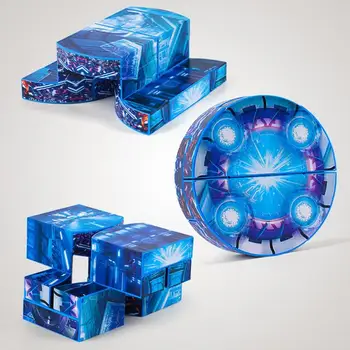 3D Stebuklinga Kubo Infinity Magnetas Fidget Transformacijos Žaislas Vaikams Geometrinis Puzzle Kubeliai Už Erdvinį Mąstymą, Mokymo Dovana
