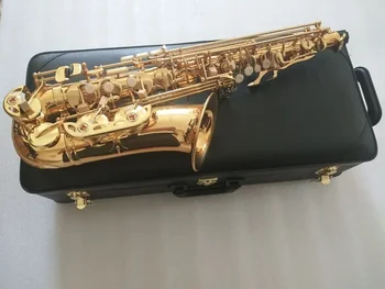 Aukštos Kokybės Alto Saksofonas 875EX Eb Melodija Žalvario Lako Aukso Elektroforezės Aukso Woodwind Priemones Su Priedais Atveju
