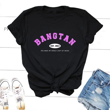 Bangtan Mano Visata T-Shirt korėjos Armijos ir K-Pop Ventiliatorius T Shirts Namjoon Jin Yoongi Jimin Taehyung Jungkook Trumpas Rankovės Marškinėliai