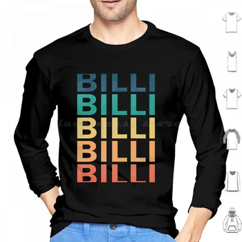 Billi Pavadinimas-Billi Vintage Retro Billi Pavadinimas Dovana Prekės Tee Hoodie medvilnės ilgomis Rankovėmis Billi Billi Vardą, Pavardę ir Vardą