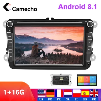 Camecho 2 Din Automobilio Radijo Android 8.1 12V Autoradio 