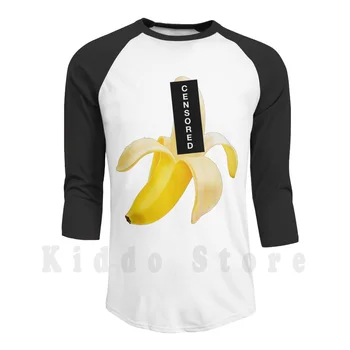 Cenzuruojamas Bananų ilgomis rankovėmis hoodies Bananų Cenzūruojamas Vaisių Juokinga Juokinga F Geltona Outlaw Patrental Mielas Anime