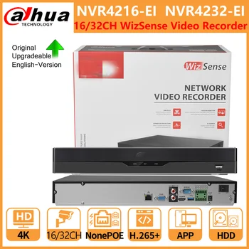 Dahua NVR 1U 2HDD WizSense Tinklas Video Recorder 16CH NVR4216-EI 32CH NVR4232-EI Veido Aptikimo Pripažinimo Trečiųjų šalių Kameros