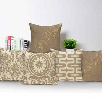 Derliaus Meno Gėlių Modelio Pagalvėlė Padengti Sofa-Automobilio Kėdutė Mesti Pagalvės užvalkalą Geometrijos Juostelės Mesti Pagalvių užvalkalus
