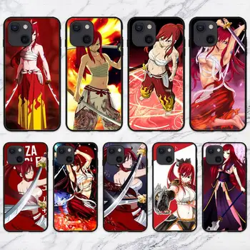 Erza Scarlet Fairy Tail Telefono dėklas Skirtas iPhone 11 12 Mini Pro 13 XS Max X 8 7 6s Plius 5 SE XR Shell