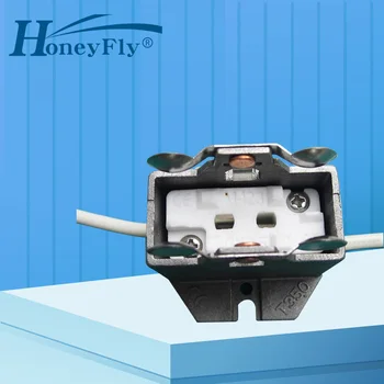 HoneyFly GX9.5 Lempų Lizdų Keramikos Mirti-liejimo Aliuminio Laikiklis Jungtis Lemputė Bazė Adapterio Apšvietimo Reikmenys