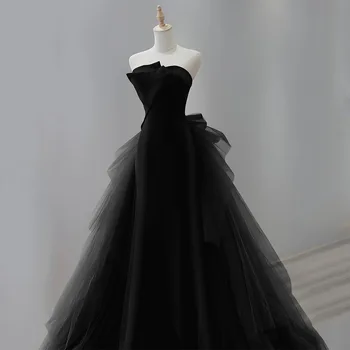 Juoda Undinė Oficialus Suknelės Moterims 2023 Šalies Vakarą Bodycon Vestidos De Gala su Traukiniu
