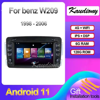 Kaudiony Android 11 Mercedes Benz CLK W209 W203 W463 W208 Auto Radijo, GPS Navigacija, Automobilių DVD Grotuvas 4G Stereo DSP 1998-2006
