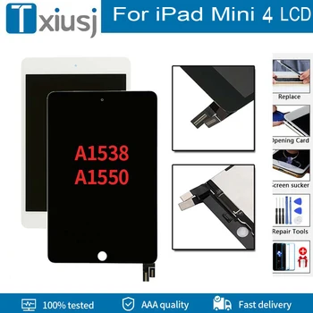 Klasės AAA+ iPad 4 Mini4 A1538 A1550 LCD Ekranas Jutiklinis Ekranas skaitmeninis keitiklis skydų Surinkimo iPad mini4 Pakeitimo Dalis