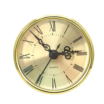 Laikrodis Įterpti Mechanizmo Remontas, Pakeitimas Romos Numeris Apvalios Galvos Aukso Bezel 