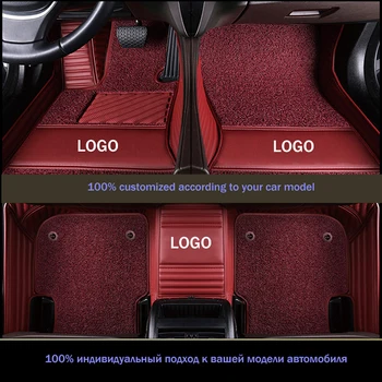 Logotipą Automobilio Grindų Kilimėliai Skoda visi modeliai puikus fabia octavia greitai kodiaq yeti KAROQ KAMIQ automobilių stiliaus kilimas
