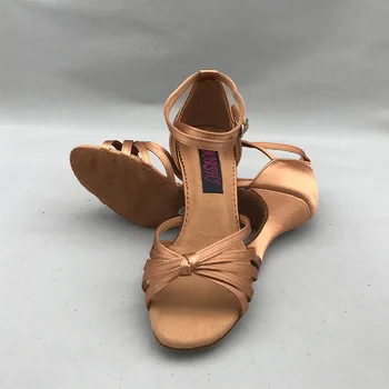 Lotynų Šokių Bateliai moterims Salsos bateliai pratice batai patogūs batai MS6257BR 7.5 cm kulnas Aukštas kulnas žemas kulnas