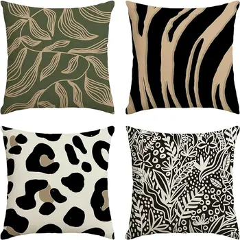 Mesti užvalkalas zebras, leopardas spausdinimui užvalkalas šiuolaikinio abstraktaus užvalkalas aikštėje pagalvėlė padengti namų dekoro