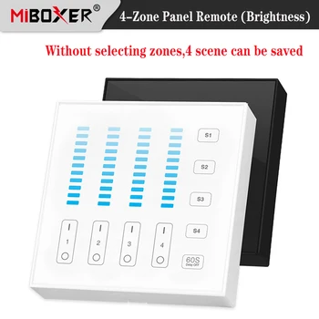 Miboxer viena spalva tamsos 4-Zone Touch Panel Nuotolinio Darbo Su LED šviesos ir led Valdiklis/Simistorių Dimeris/Smart switch