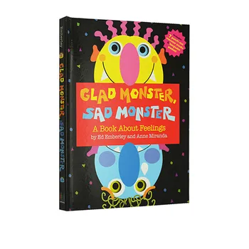 Milu Originalo anglų Malonu Monstras Liūdna, kietais viršeliais Emocinės Išraiškos išeiti Big Green Monster Ed Emberley Vaikų
