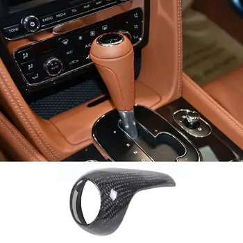 Nekilnojamojo anglies pluošto 2013-2017 Bentley Continental Flying Cilindrinės pavarų galvos dangtelio lipdukas automobilio salono apsauga priedai