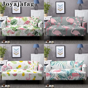Nemokamai Shippping Flamingo Slipcover Ruožas Kampe Sofa Cover 1/2/3/4 Seaters Už Kambarį Elastinga Sofos Apima