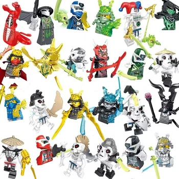 Ninja Meistrų Spinjitzu, Jay Cole Ka Zane, Lloyd Mini Lėlės Pav Kūrimo Bloką, Plytas, Vaikams, Žaislai, Vaikų Dovanų