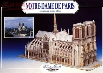 Notre Dame Katedra, Pastatas 3D Popieriniai 