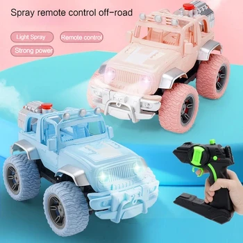 RC Kawaii Įdomus Electric Light Cool Spray Remote Control Off-road Lenktynių Vaikus Mergina Žaislų Rožinės spalvos Dovanų Dėžutė Nustatyti Gimtadienio Dovana