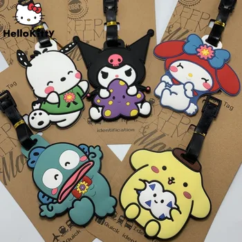 Sanrio Kawaii Hello Kitty Priedai Bagažo Žymeklis Animacinių Filmų Kuromi Kelionės Krepšys Pakabukas Studentų Bookbag Dekoratyvinis Hangtag Etiketės