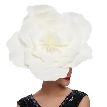 Scrunchie Dizaino Fascinator Skrybėlę Nuostabiu Gėlių Galvos dėl Nuotakos Prom Fotografijos Elegantiškas Puošti Gėlių Dekoras Plaukų