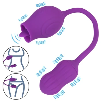Sekso Žaislai Moterims Išaugo Žaislas Žodžiu Spenelių Clit Klitorio Stimuliatorius Suaugusiųjų Produkto Kiaušinių Vibratorius Kalba Lyžis Vibratorius