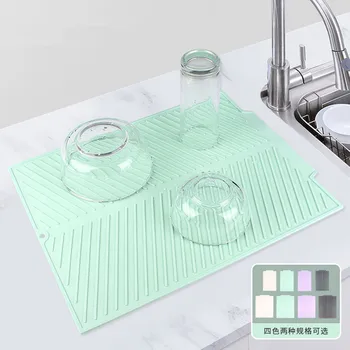 Silikagelis stalo padėkliukai aukštos kokybės karščiui atsparios ir ilgaamžės vandens filtras kilimėliai namų virtuvės kilimėliai