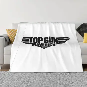 Top Gun Black Maverick Antklodės Flanelė Spausdinti Filmą Orui Ultra-Minkštas Mesti Antklodę Lova Office Lovatiesės