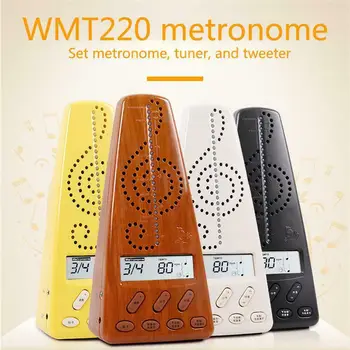 WMT-220 LCD Elektroninių Metronome Imtuvas Gitara, Fortepijonas Būgnų Muzikos Instrumentas, Bendro Ritmo Metronome su Paėmimo Įrašo